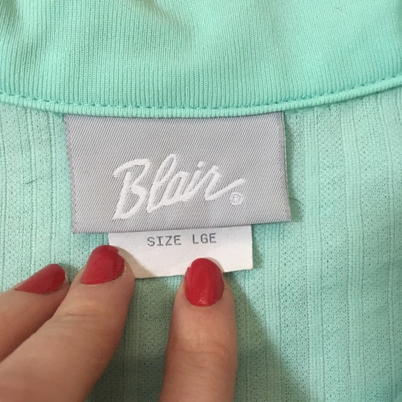 Mint Green Vintage Blouse 🐬 - Picture 7 of 8